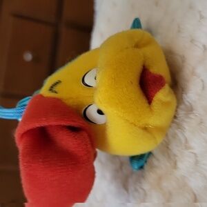 1989 McDonald's plush Christmas orn, Flounder, Disney's The Littlest Mermaid
